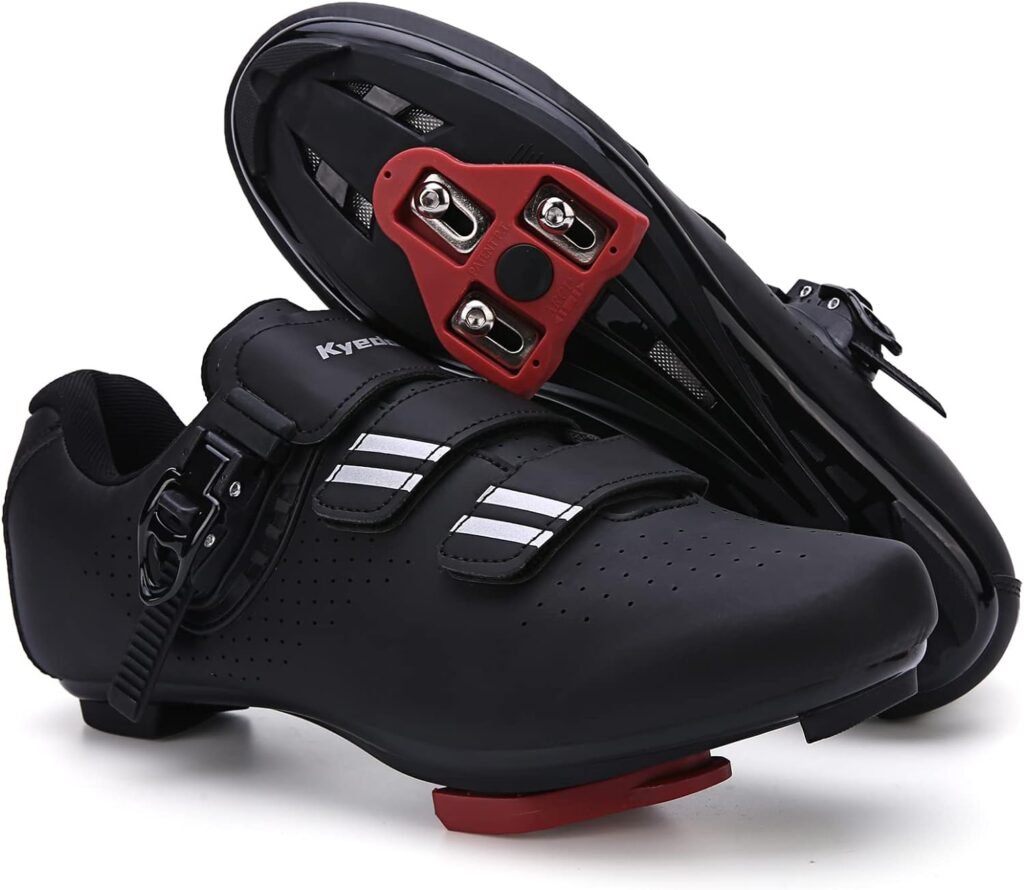 Mens Womens Cycling Shoes Compatible with Pelaton Bike Shoes Road Bike Shoes Riding Bicycle Pre-Installed with Delta Cleats Clip Indoor Outdoor Pedal