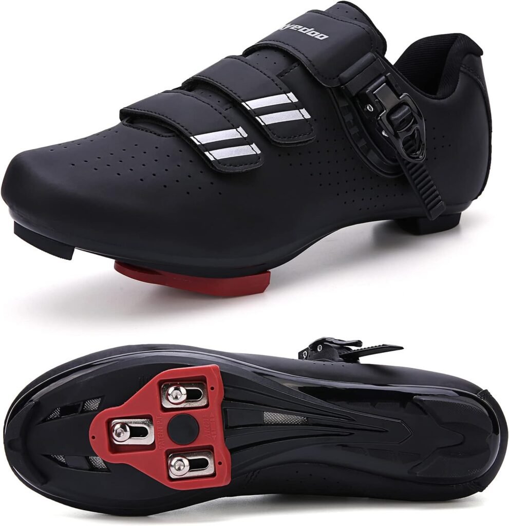 Mens Womens Cycling Shoes Compatible with Pelaton Bike Shoes Road Bike Shoes Riding Bicycle Pre-Installed with Delta Cleats Clip Indoor Outdoor Pedal