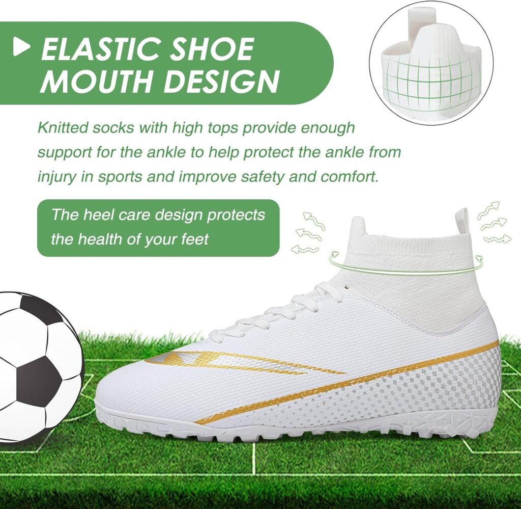 Soccer Cleats Mens Women Outdoor Soccer Shoes for Big Boy AG TF