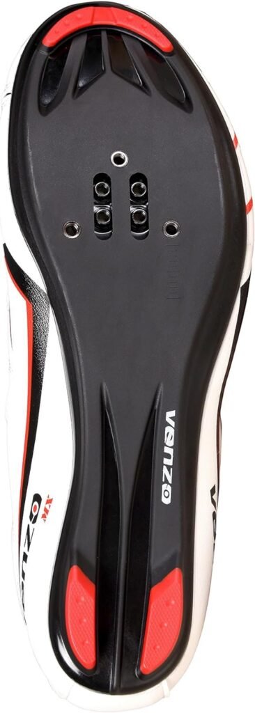 Venzo Bicycle Mens Road Cycling Riding Shoes - 3 Straps - Compatible with Peloton for Shimano SPD  Look ARC Delta - Perfect for Road Racing Bikes