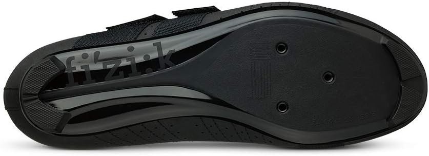 Fizik mens Tempo Powerstrap Cycling Shoe, Black/Black, 10.5 - 11 US